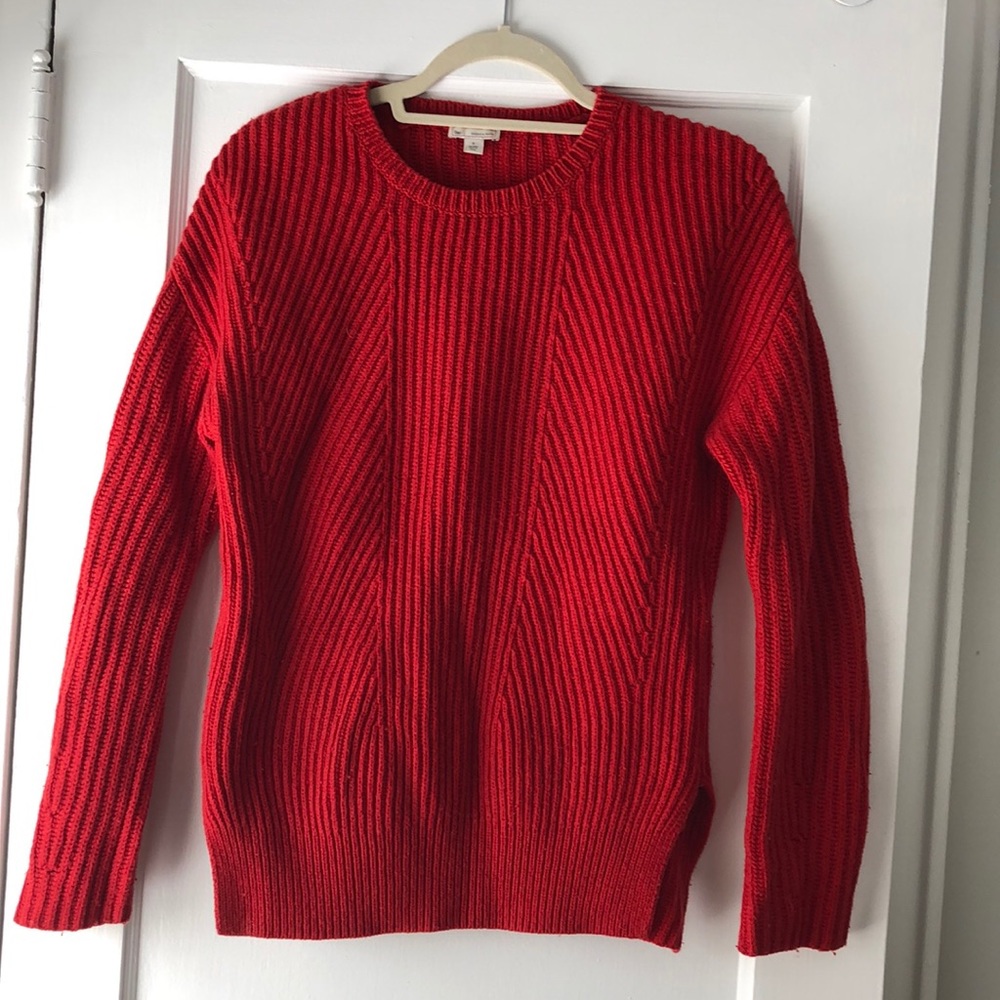GAP red knit sweater